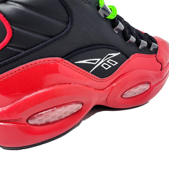 Reebok Question Mid Red Black Street Sleigh G57551 Iverson BRED Christmas Holida - Picture 6 of 13